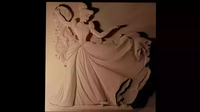 Cinderella CNC 3d Print High Relief Sand Casting 3D print model