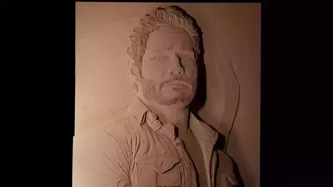 Chris Pratt CNC 3d Print High Relief Sand Casting
