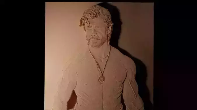 Chris Hemsworth CNC 3d Print High Relief Sand Casting