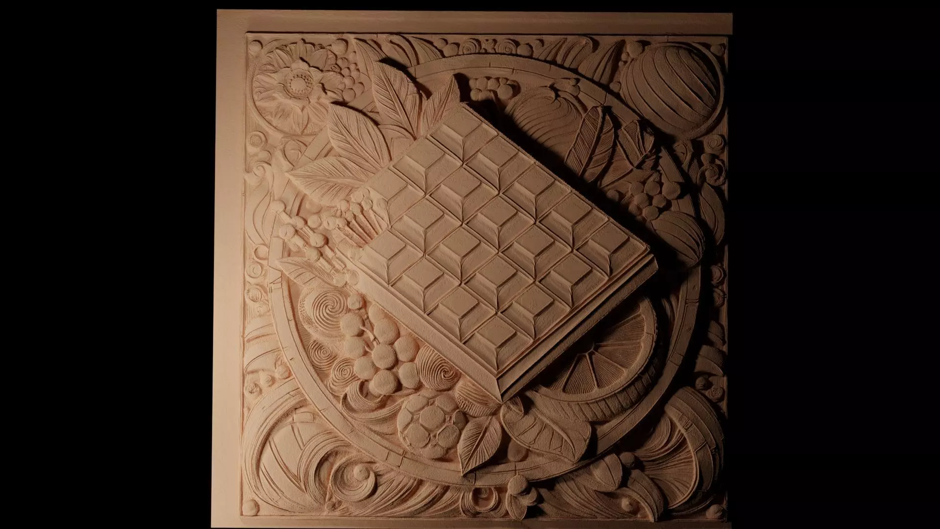 Chocolate 02 CNC 3d Print High Relief Sand Casting 3D print model_0