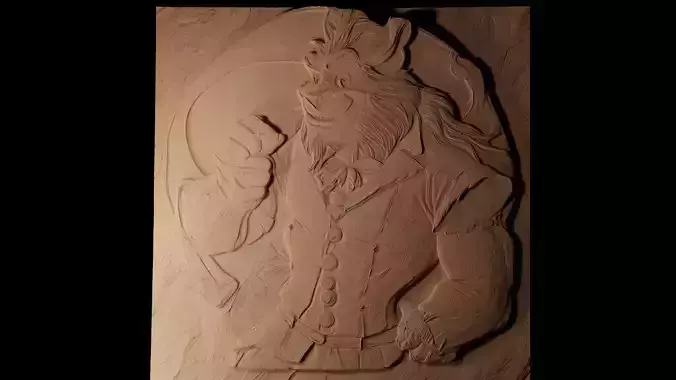 Chip Beauty and the Beast CNC 3d Print High Relief Sand Casting