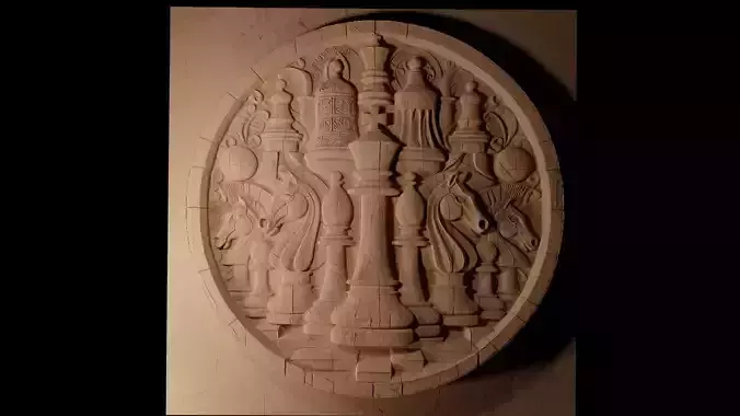Chess Pieces CNC 3d Print High Relief Sand Casting