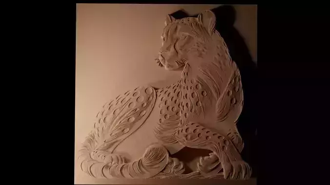 Cheetah CNC 3d Print High Relief Sand Casting