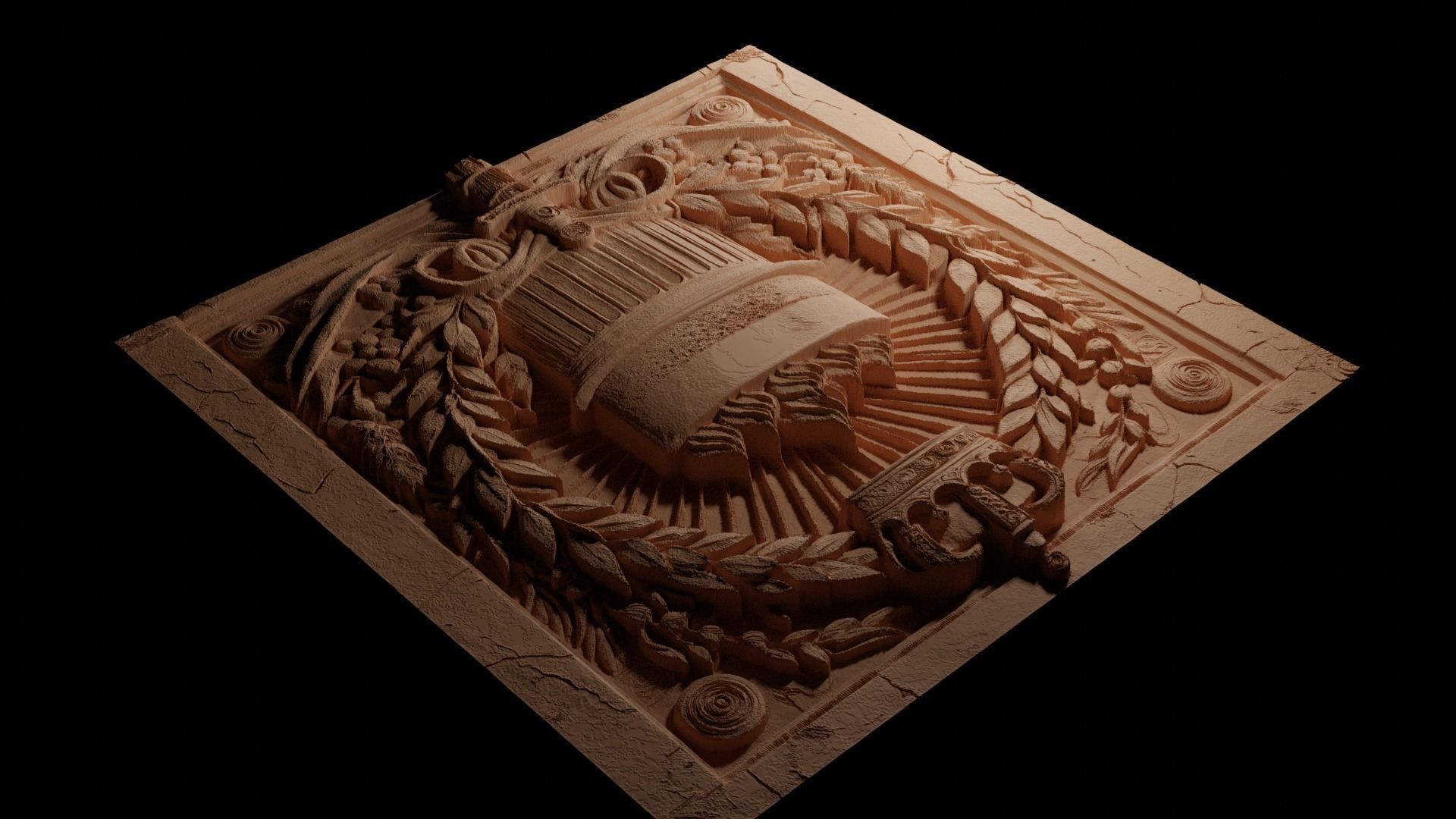 Cheesecake CNC 3d Print High Relief Sand Casting 3D print model_3