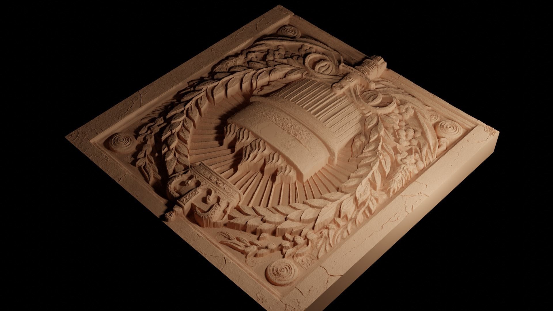 Cheesecake CNC 3d Print High Relief Sand Casting 3D print model_4