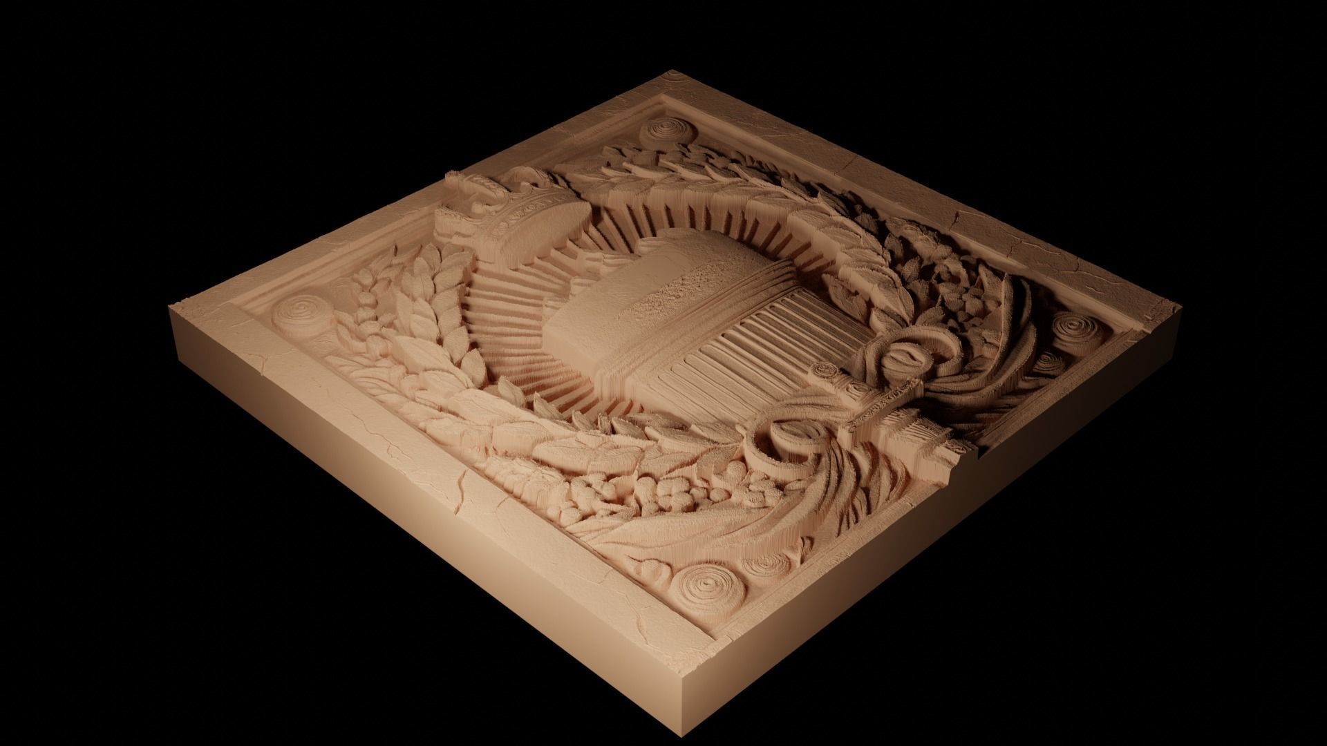 Cheesecake CNC 3d Print High Relief Sand Casting 3D print model_2