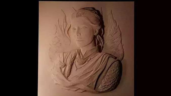 Catelyn Stark GoT CNC 3d Print High Relief Sand Casting 3D print model