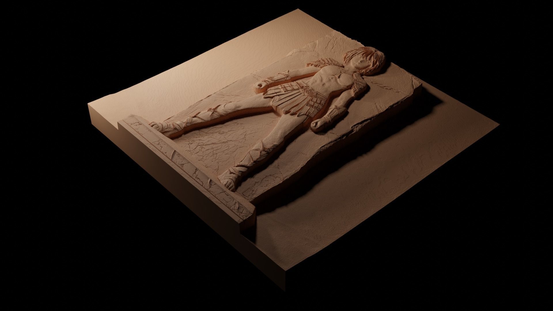 Casca Berserk CNC 3d Print High Relief Sand Casting 3D print model_1