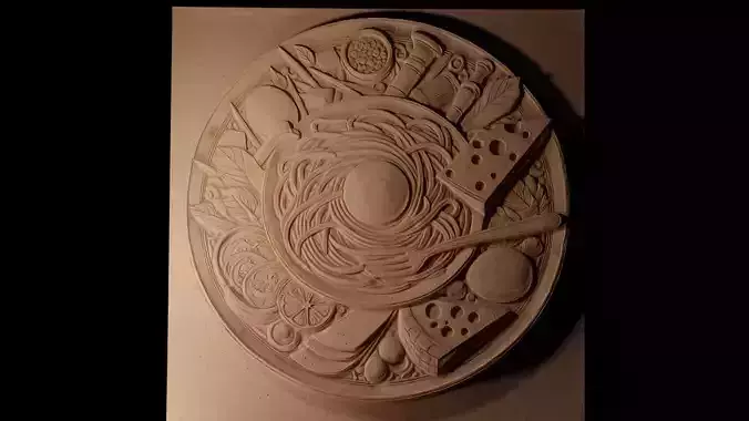 Carbonara CNC 3d Print High Relief Sand Casting 3D print model