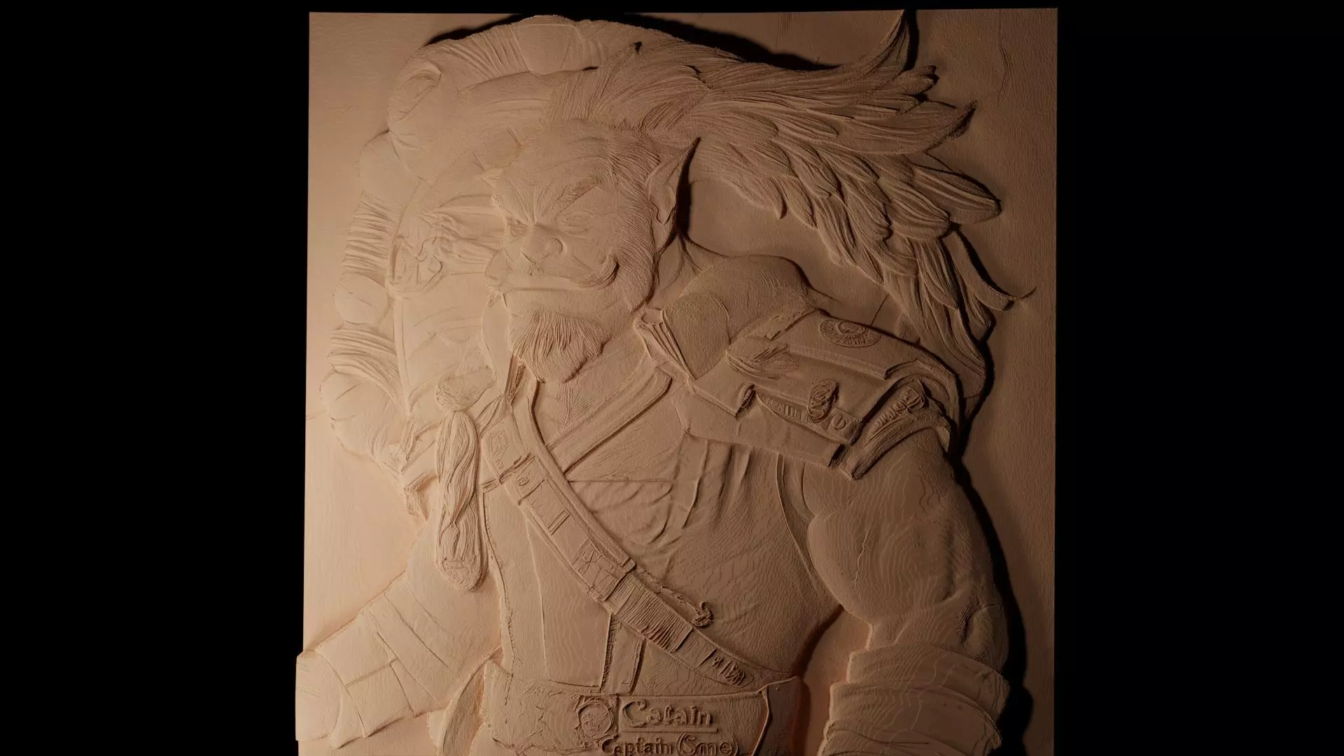 Captain Smek Home CNC 3d Print High Relief Sand Casting 3D print model_0