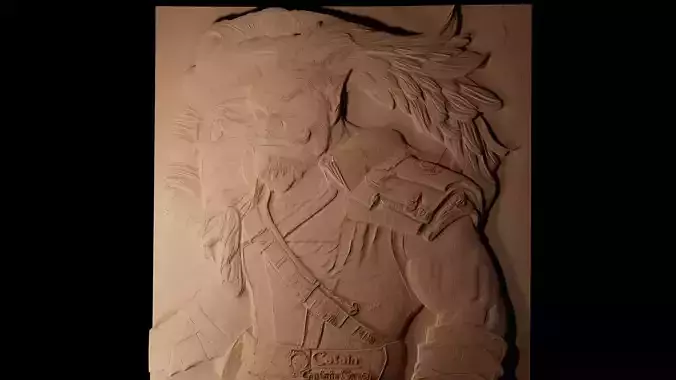 Captain Smek Home CNC 3d Print High Relief Sand Casting