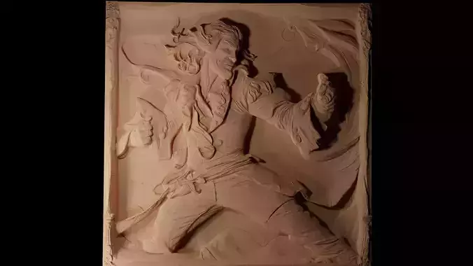 Captain Hook Peter Pan CNC 3d Print High Relief Sand Casting