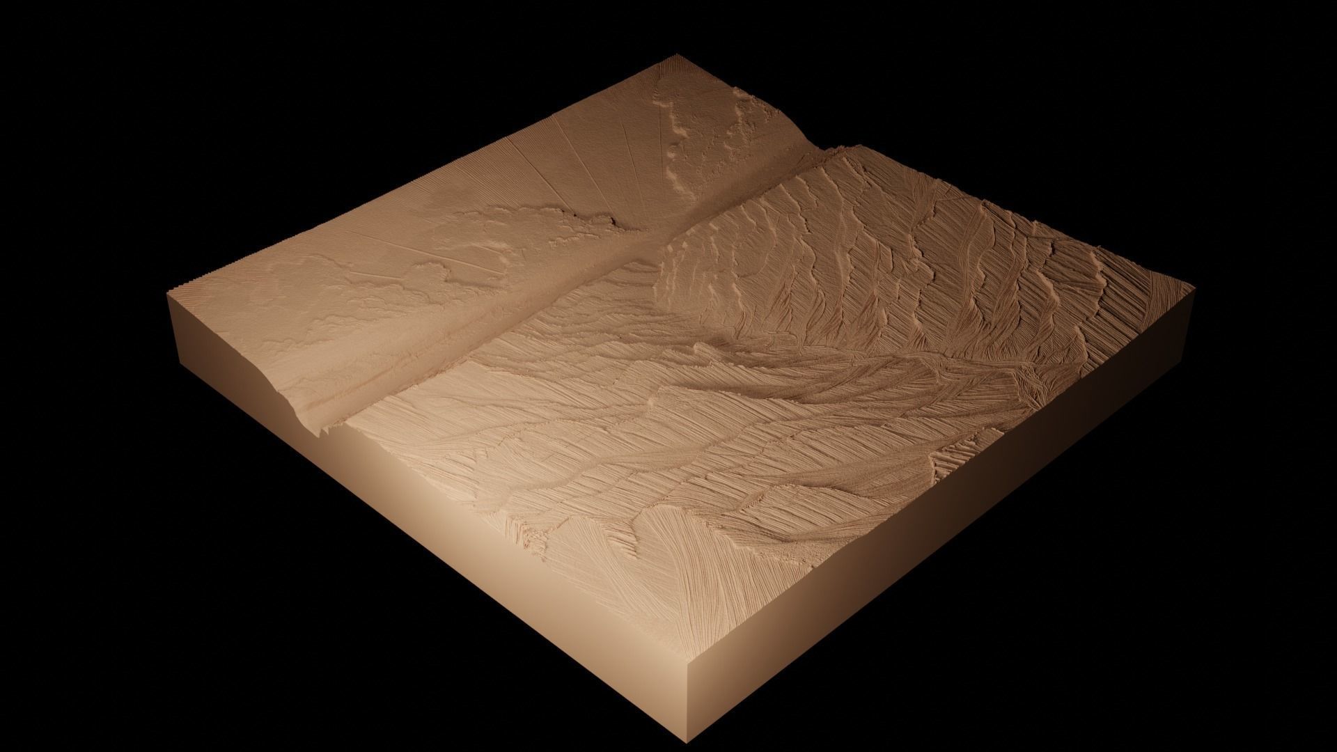 Canyon CNC 3d Print High Relief Sand Casting 3D print model_2