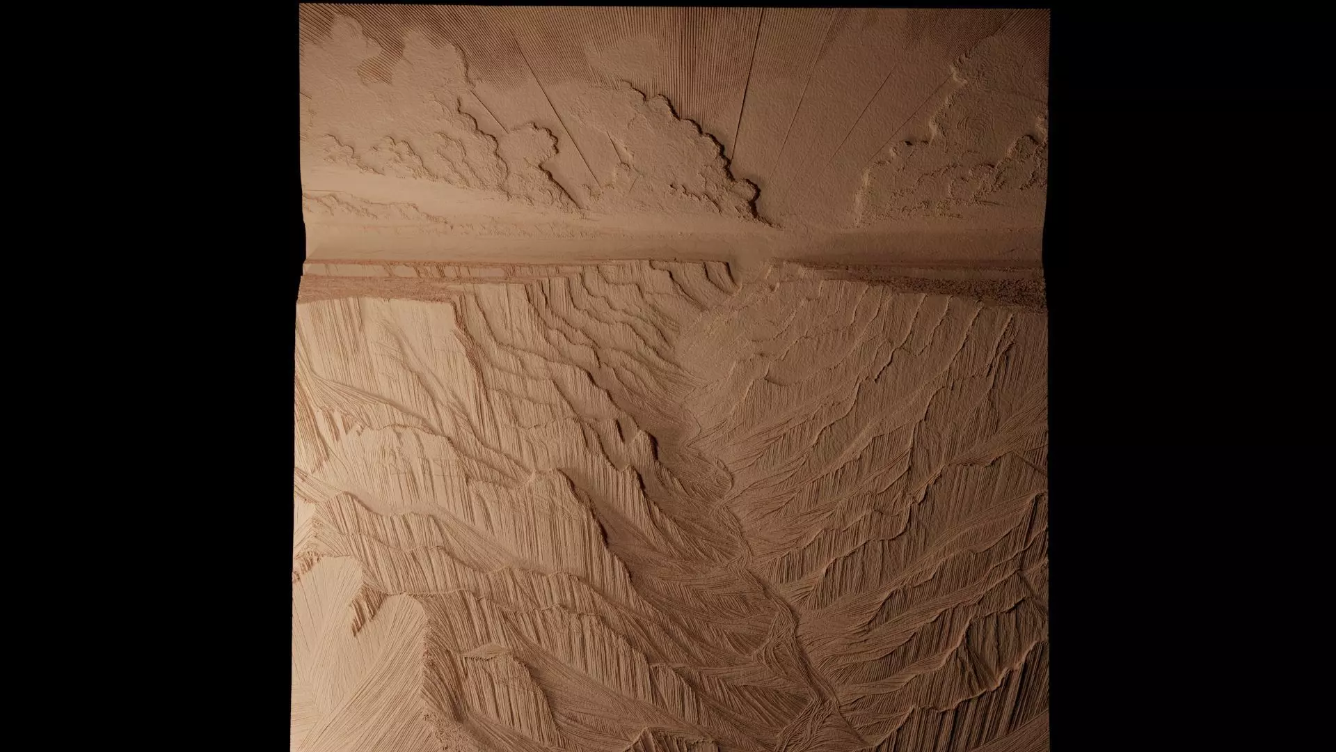 Canyon CNC 3d Print High Relief Sand Casting 3D print model_0