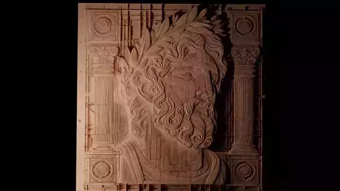 Canvas CNC 3d Print High Relief Sand Casting