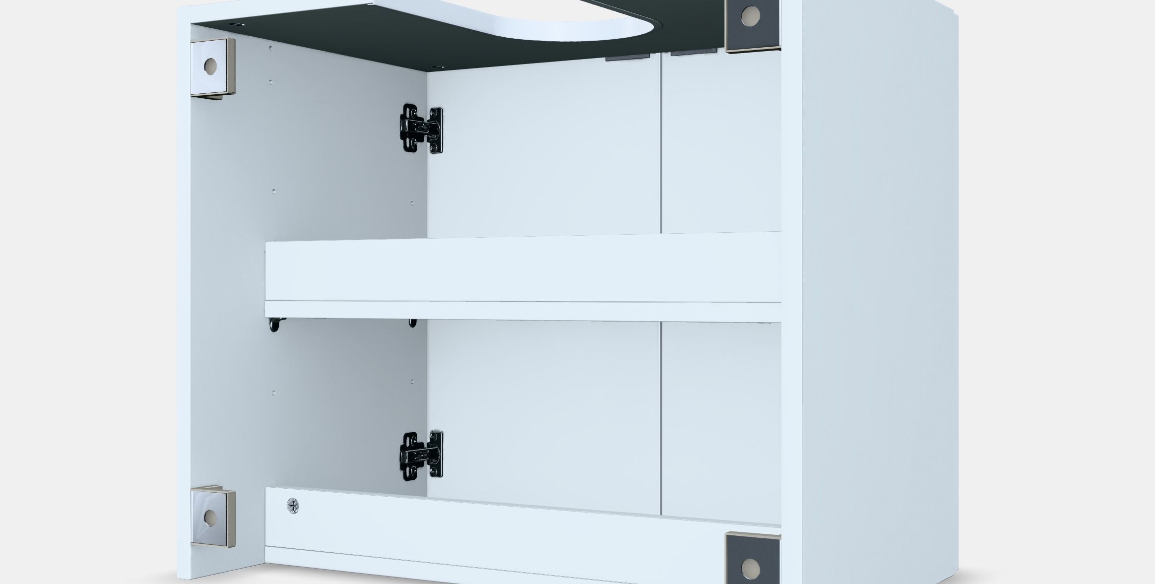 GETRYGGEN Wash-basin base cabinet w 2 doors Low-poly 3D model_7