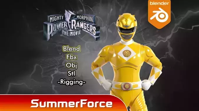 Yellow Ranger - Mighty Morphin Power Rangers The Movie 3D model