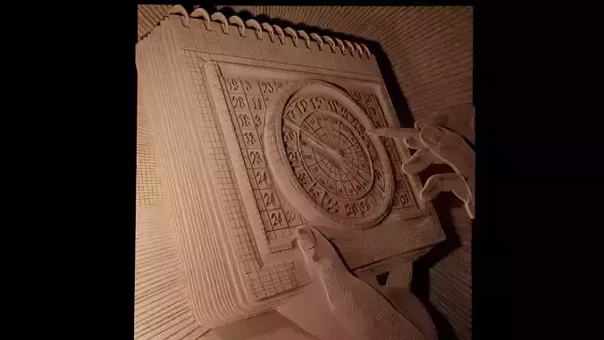 Calendar CNC 3d Print High Relief Sand Casting