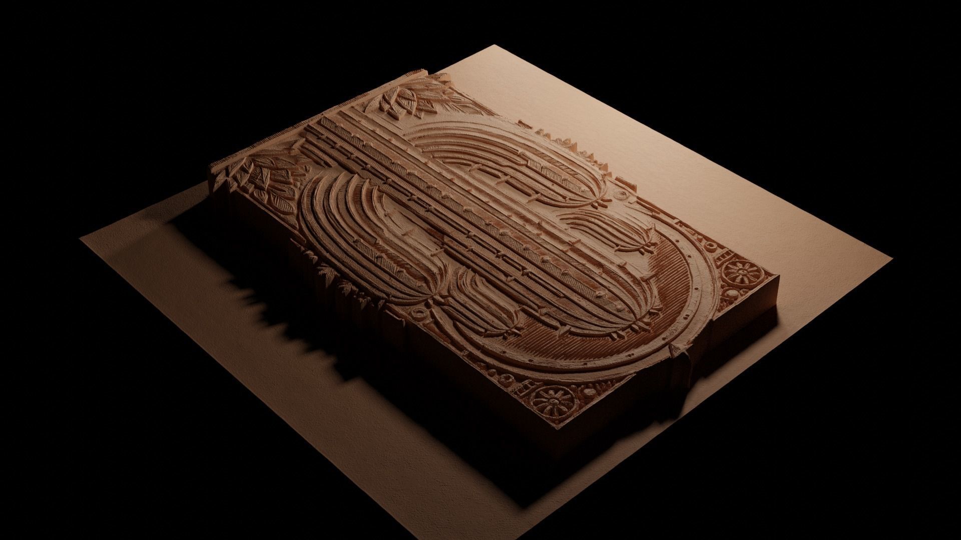 Cactus CNC 3d Print High Relief Sand Casting 3D print model_3