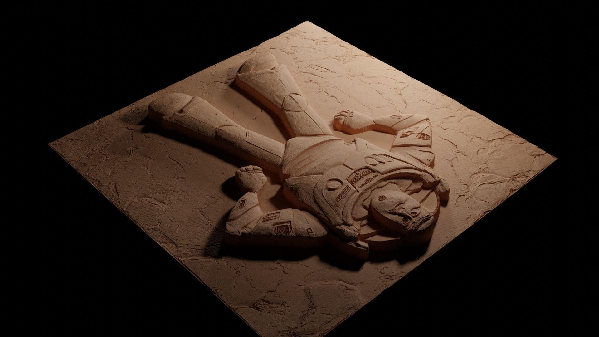 Buzz Lightyear Toy Story CNC 3d Print High Relief Sand Casting 3D print model_3