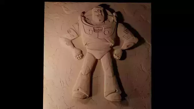 Buzz Lightyear Toy Story CNC 3d Print High Relief Sand Casting