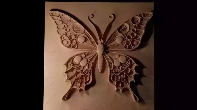 Butterfly CNC 3d Print High Relief Sand Casting