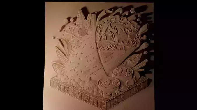 Burrito CNC 3d Print High Relief Sand Casting 3D print model