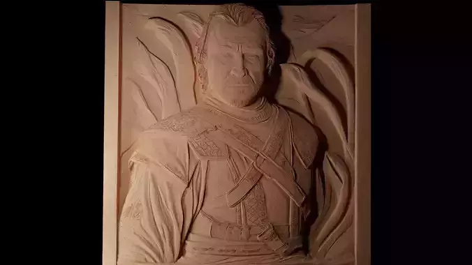 Bronn Game of Thrones CNC 3d Print High Relief Sand Casting 3D print model
