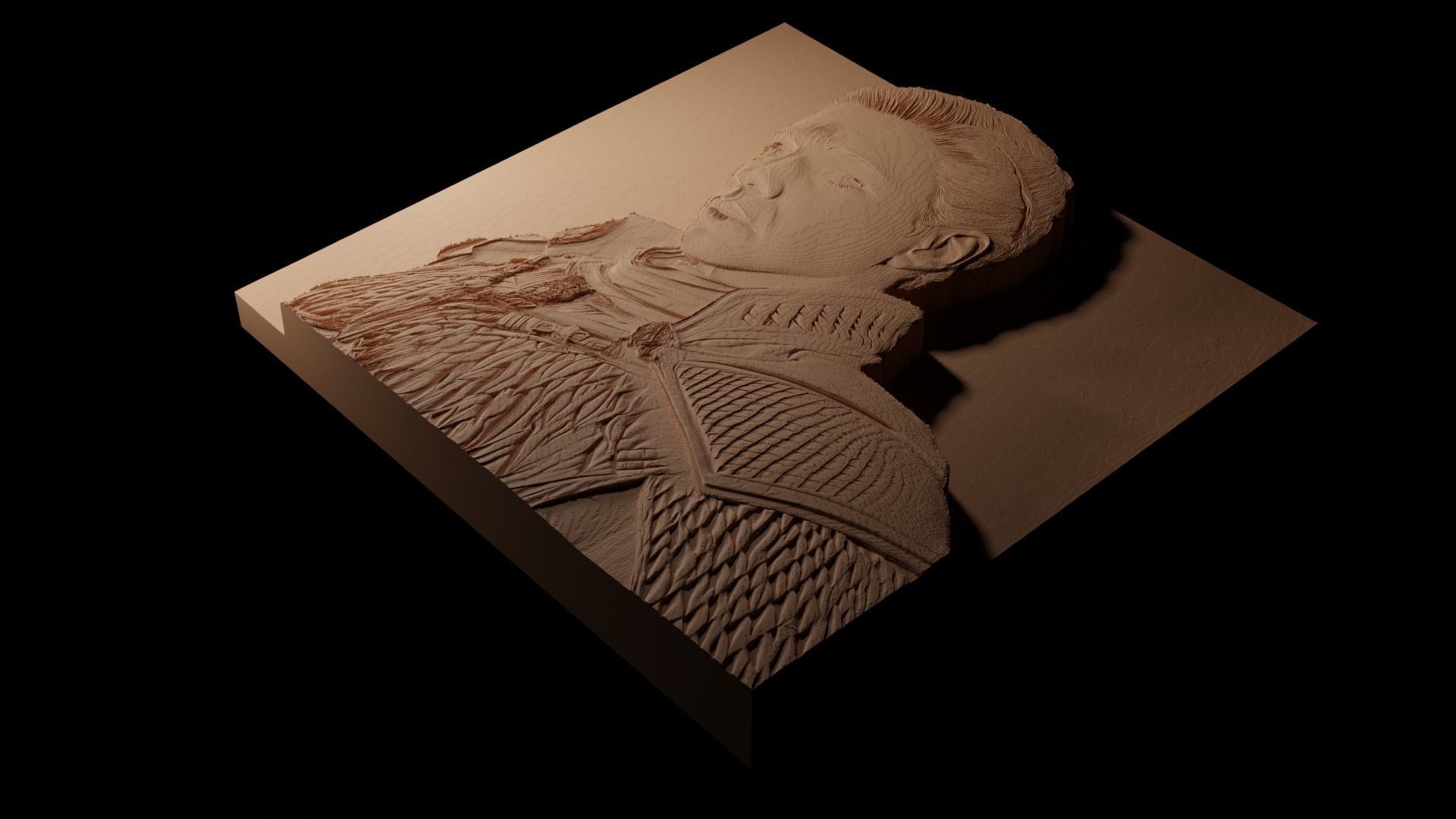 Brienne of Tarth CNC 3d Print High Relief Sand Casting 3D print model_1