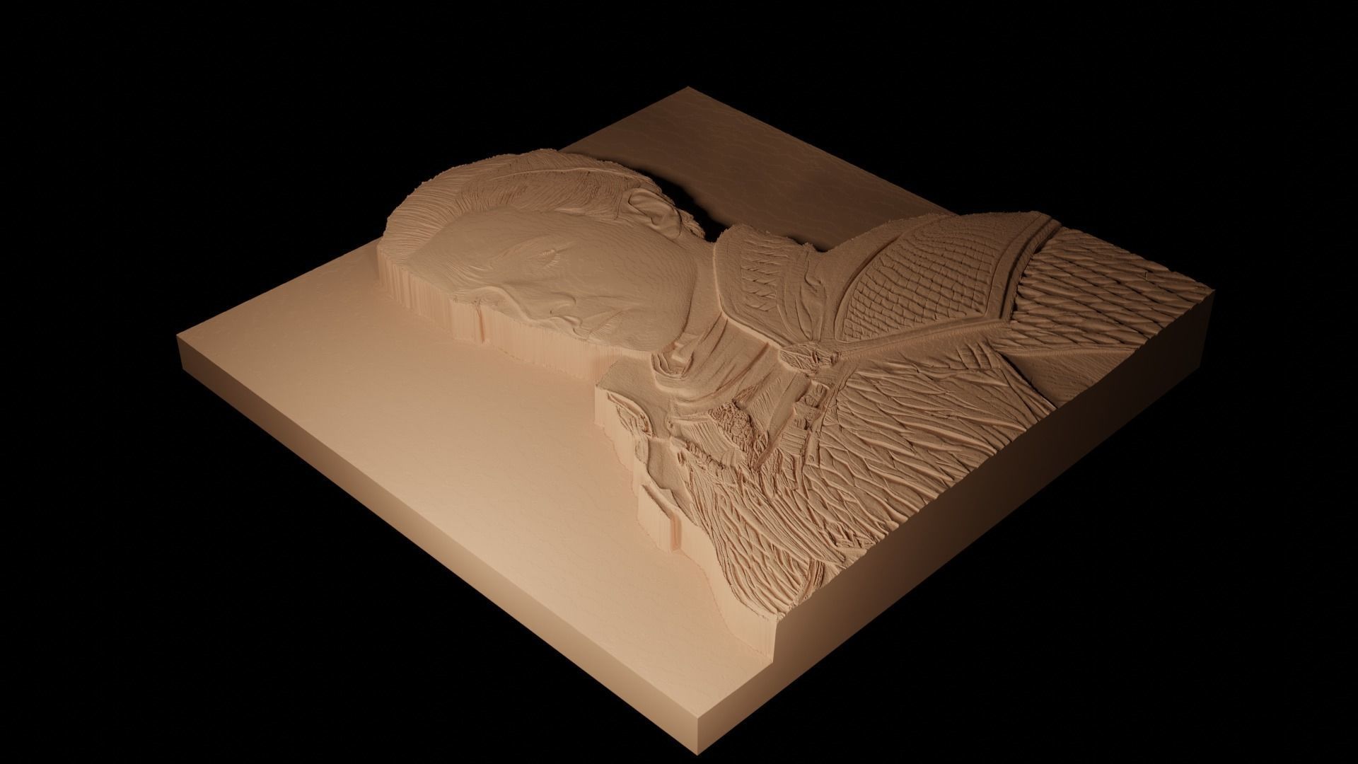 Brienne of Tarth CNC 3d Print High Relief Sand Casting 3D print model_2