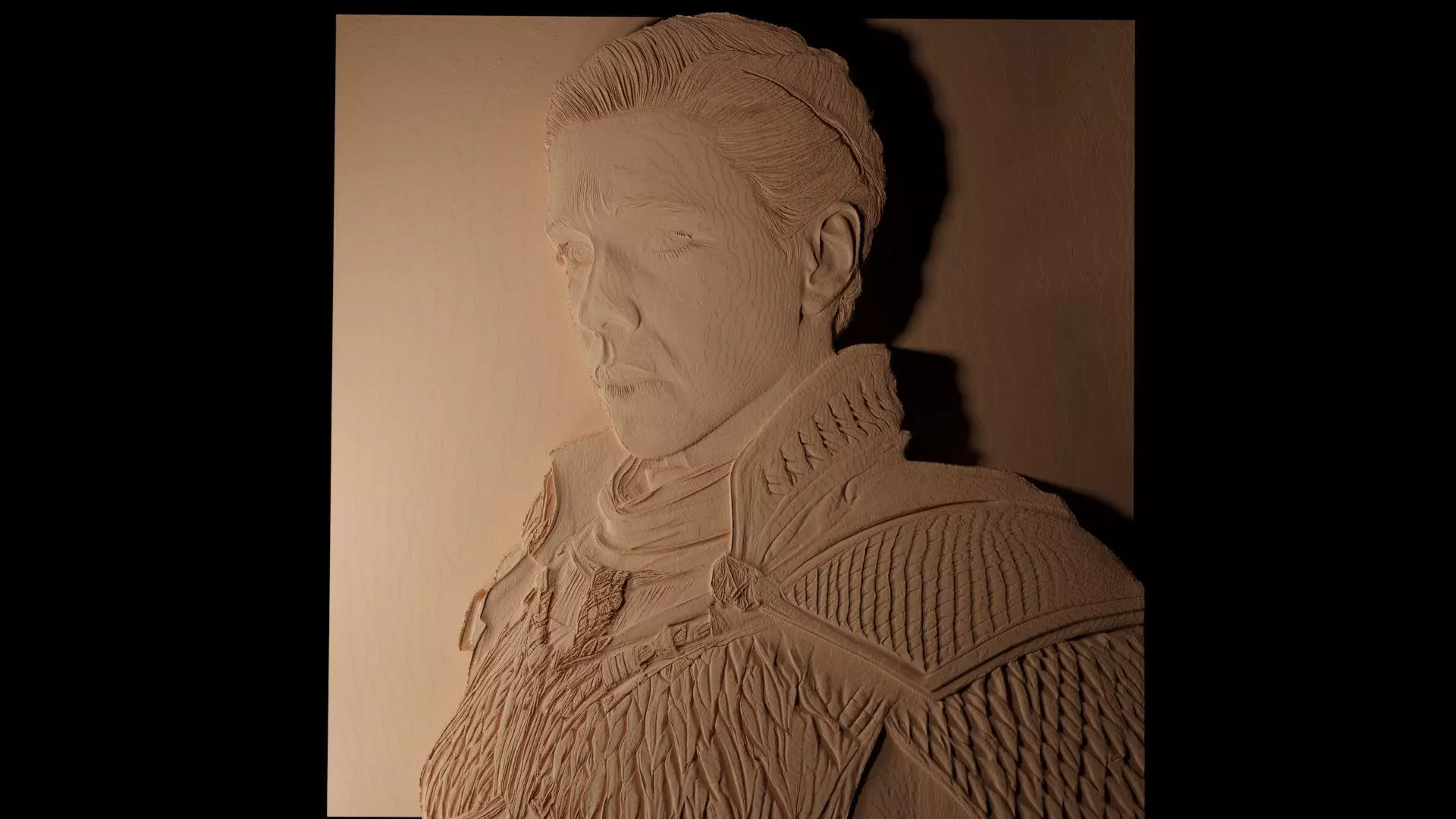 Brienne of Tarth CNC 3d Print High Relief Sand Casting 3D print model_0