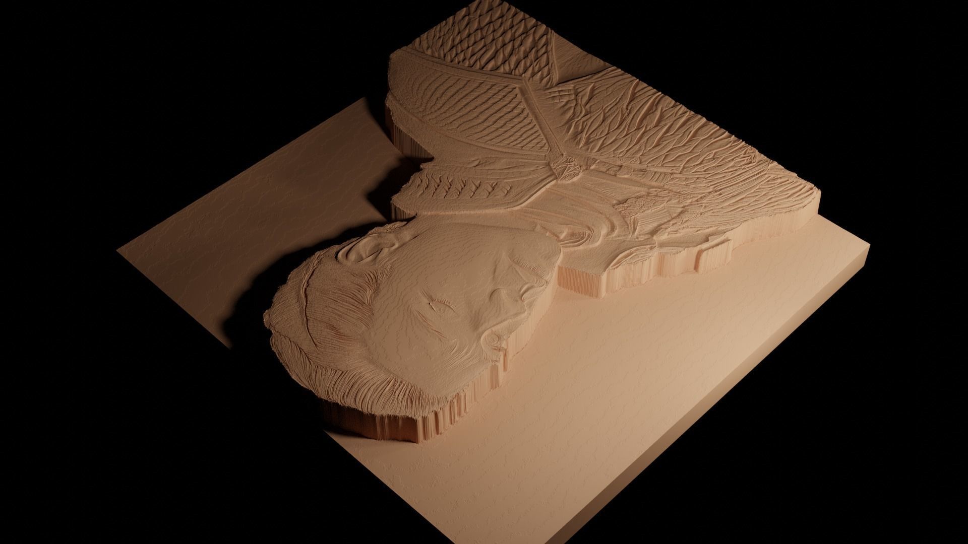 Brienne of Tarth CNC 3d Print High Relief Sand Casting 3D print model_4