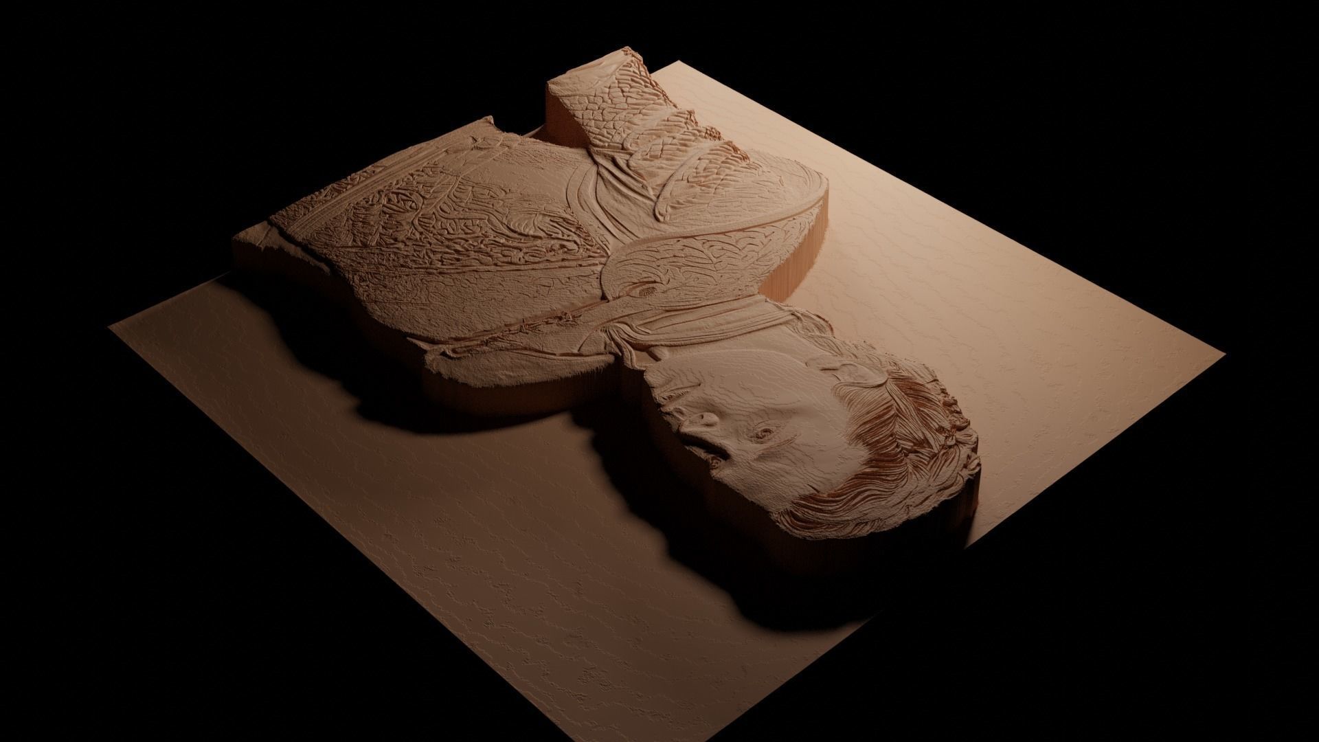 Bridge CNC 3d Print High Relief Sand Casting 3D print model_3