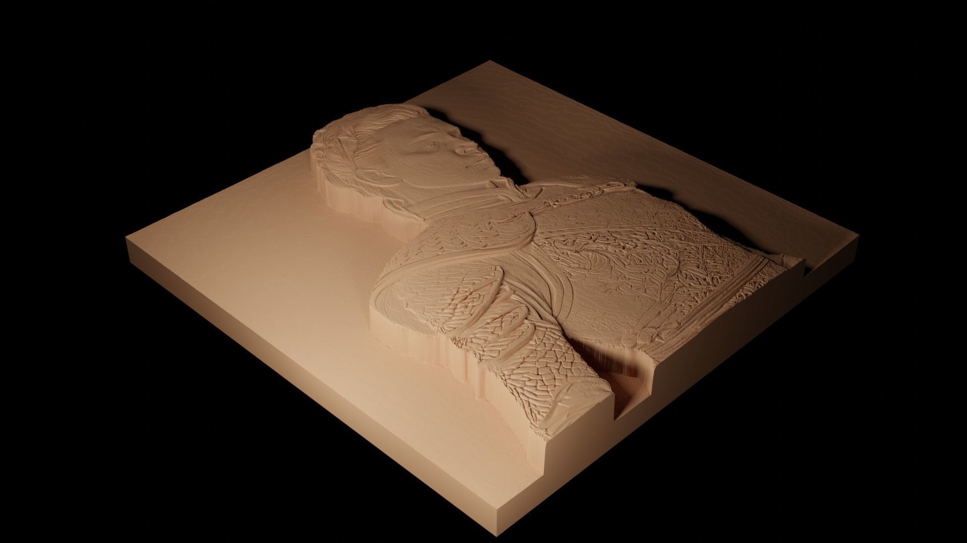 Bridge CNC 3d Print High Relief Sand Casting 3D print model_2