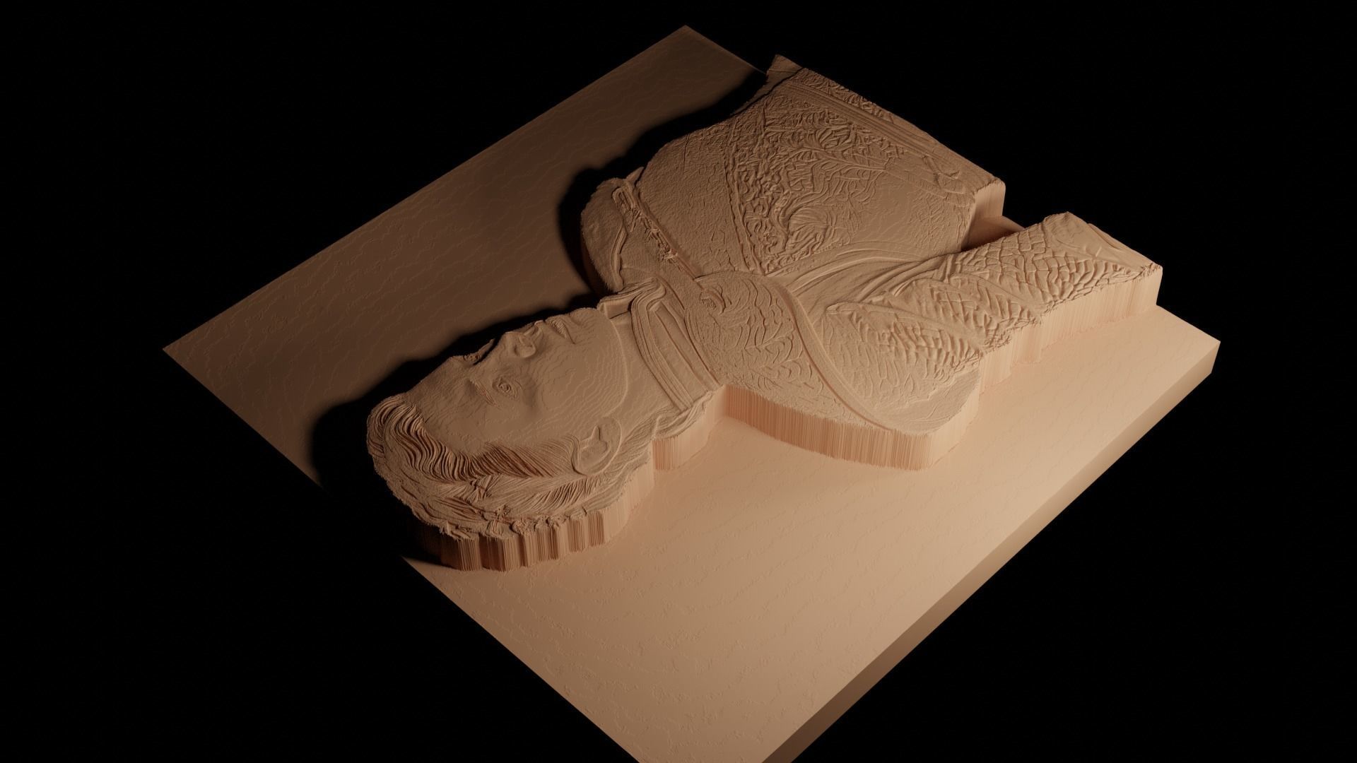 Bridge CNC 3d Print High Relief Sand Casting 3D print model_4