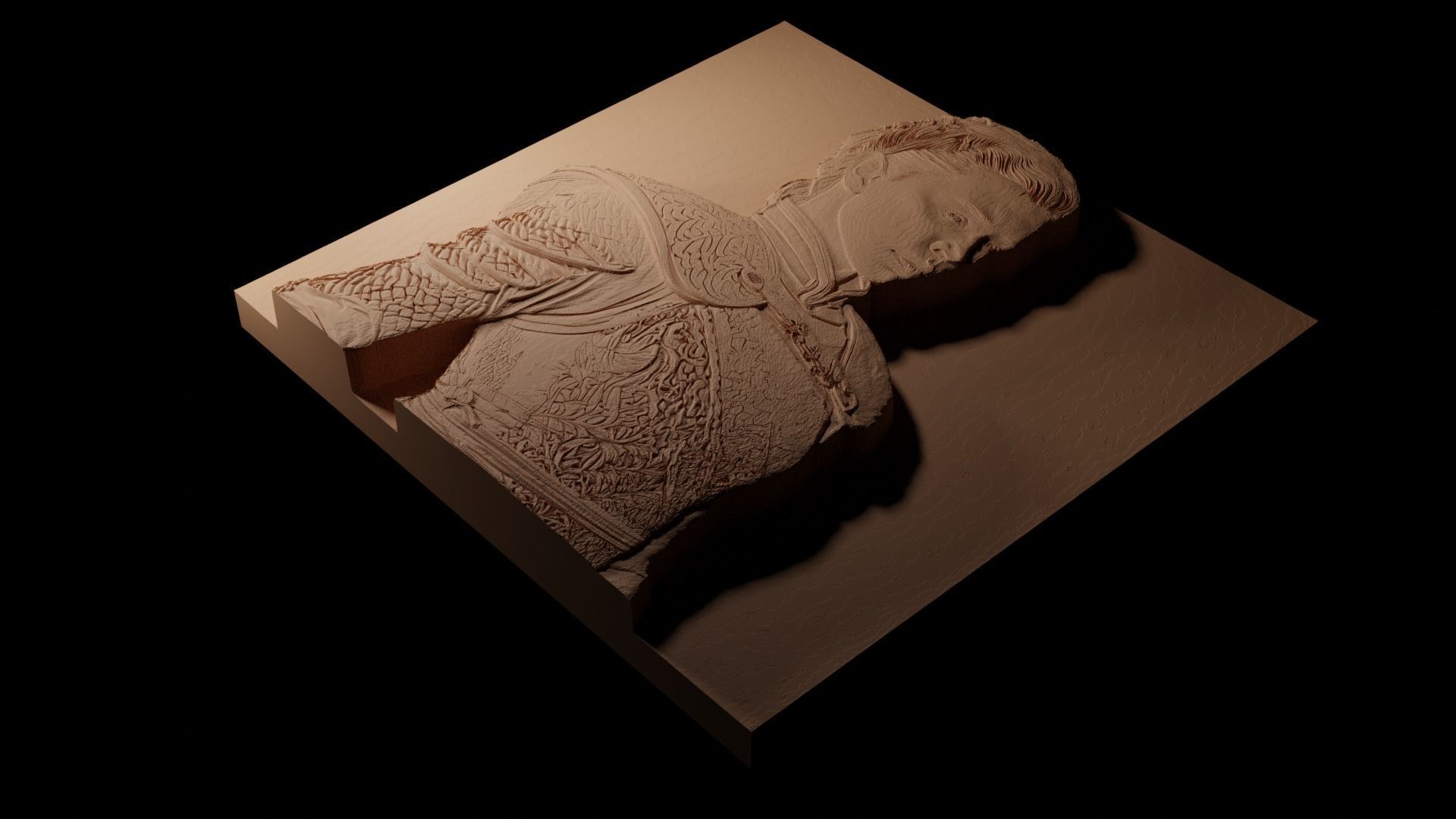 Bridge CNC 3d Print High Relief Sand Casting 3D print model_1