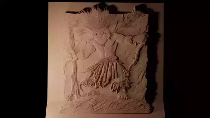 Branch Trolls CNC 3d Print High Relief Sand Casting 3D print model