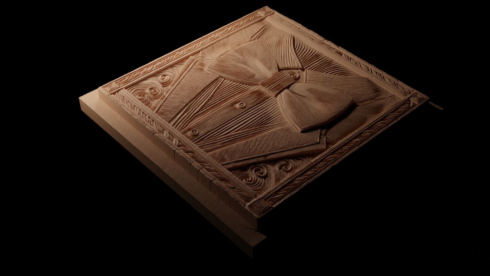 Bow Tie CNC 3d Print High Relief Sand Casting 3D print model_1