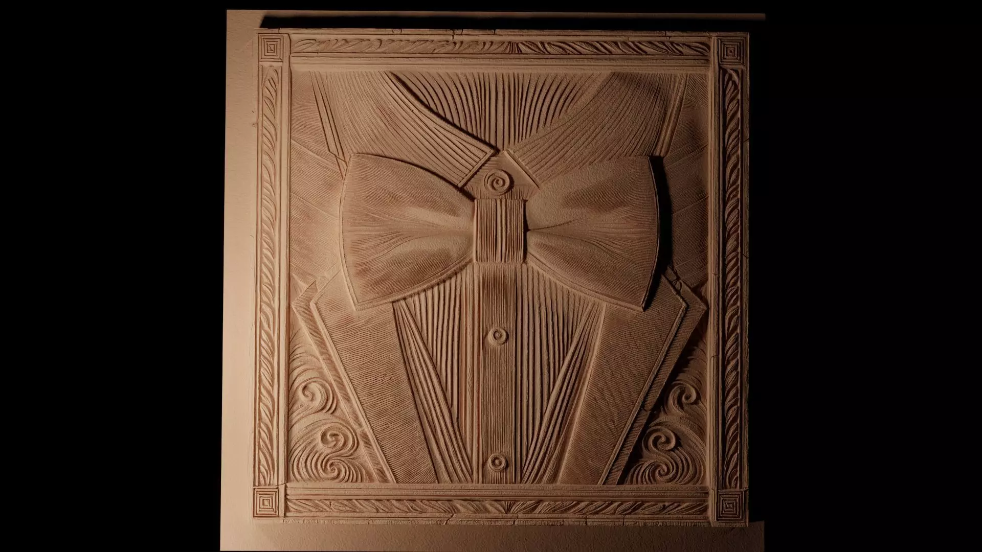 Bow Tie CNC 3d Print High Relief Sand Casting 3D print model_0