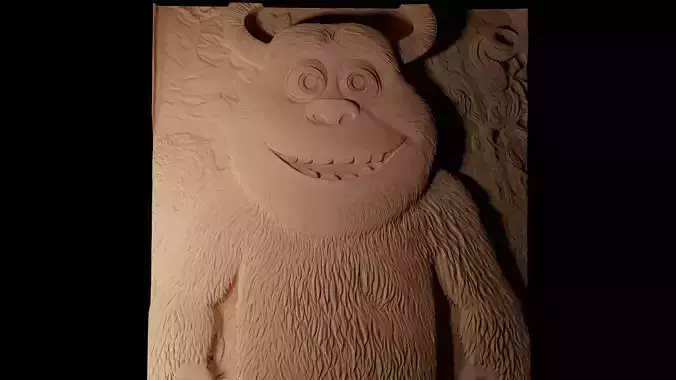 Boo Monsters Inc CNC 3d Print High Relief Sand Casting