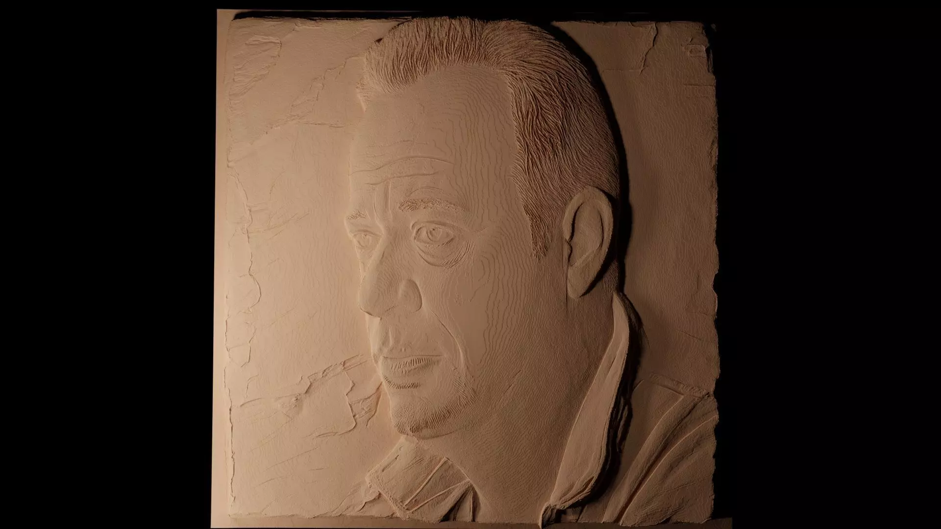 Billy Joel CNC 3d Print High Relief Sand Casting 3D print model_0