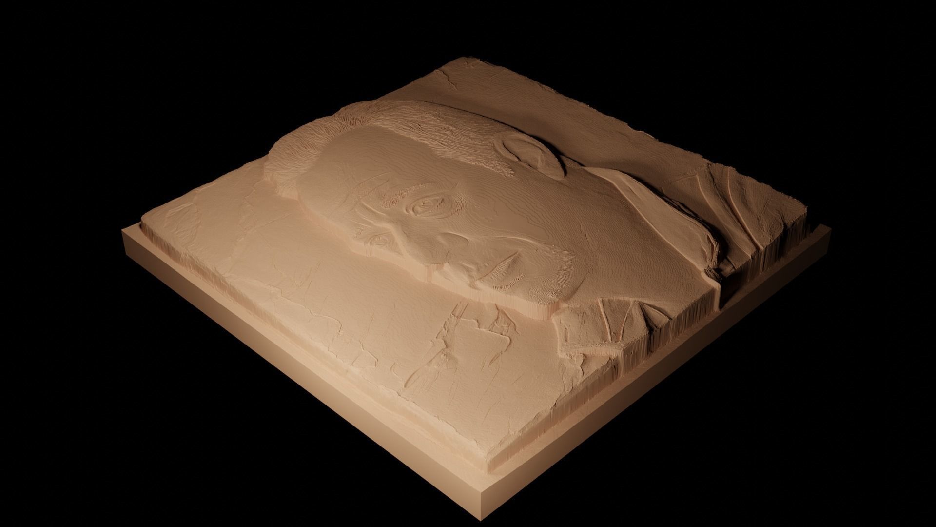 Billy Joel CNC 3d Print High Relief Sand Casting 3D print model_2