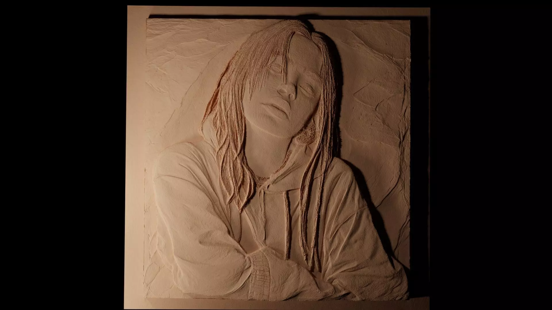 Billie Eilish CNC 3d Print High Relief Sand Casting 3D print model_0