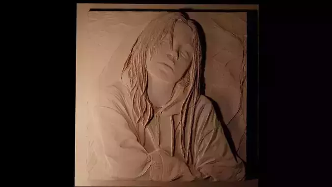 Billie Eilish CNC 3d Print High Relief Sand Casting 3D print model