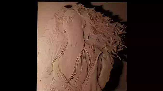 Beyonce CNC 3d Print High Relief Sand Casting 3D print model