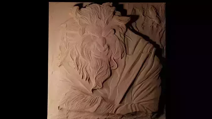 Beast Beauty and the Beast CNC 3d Print High Relief Sand Casting 3D print model
