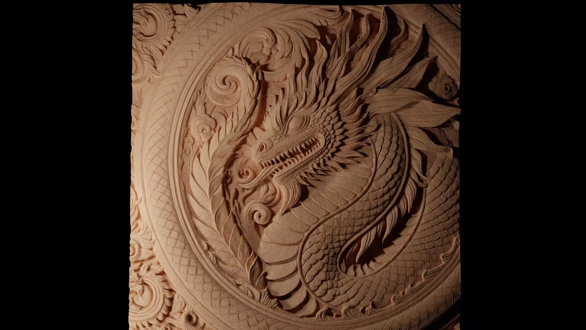 Basilisk CNC 3d Print High Relief Sand Casting 3D print model_0