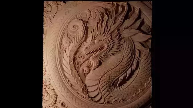 Basilisk CNC 3d Print High Relief Sand Casting 3D print model