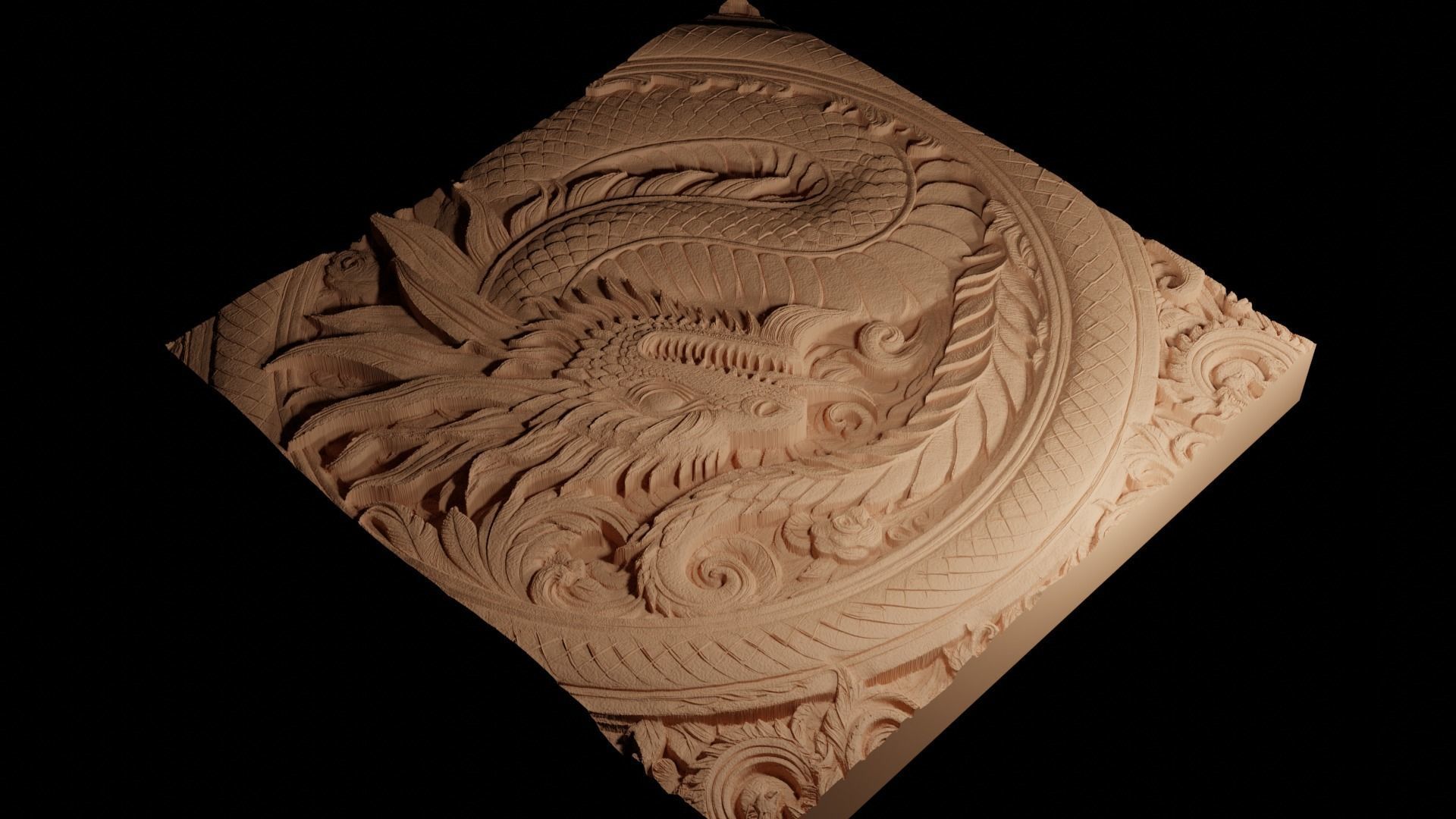 Basilisk CNC 3d Print High Relief Sand Casting 3D print model_4