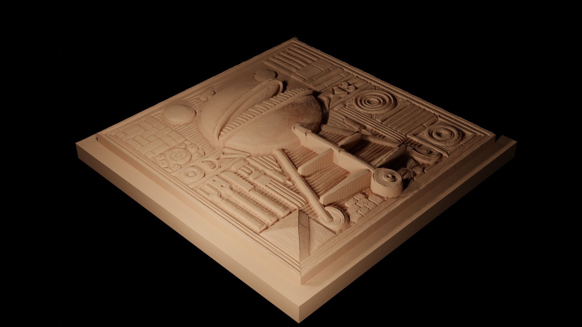 Barbecue CNC 3d Print High Relief Sand Casting 3D print model_2